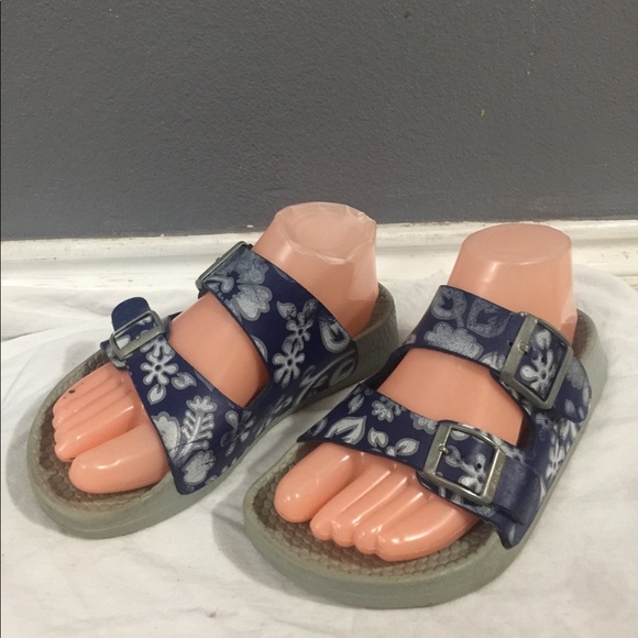 Women’s Birkenstock Two Straps size 5 Blue/White - Picture 1 of 7